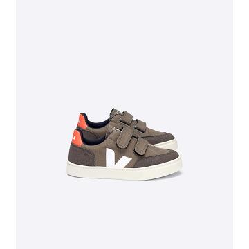 Veja V-12 CANVAS Kids' Shoes Coffee | NZ 804GSO